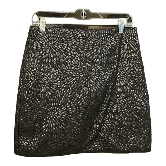 Loft Faux Wrap Mini Metallic Skirt Size 6 CH1 - Picture 1 of 4